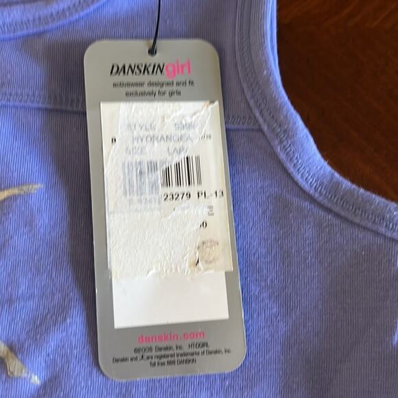 Danskin Girl Light Purple Sleeveless Knit Dance Top Size Large - Picture 4 of 8